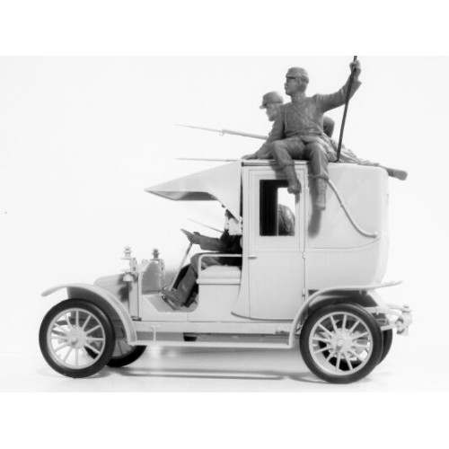 Авто-мото Машина такси с французской пехотой, "Битва Марни" (1914) 1:35