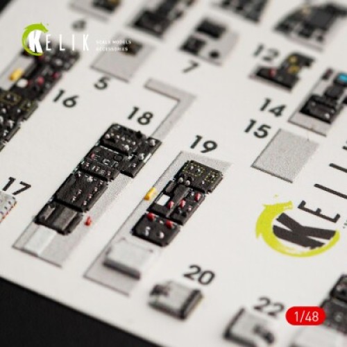 Декалі T-50 ROKAF 3D декаль інтер'єр для комплекту Academy 1:48 KELIK K48057