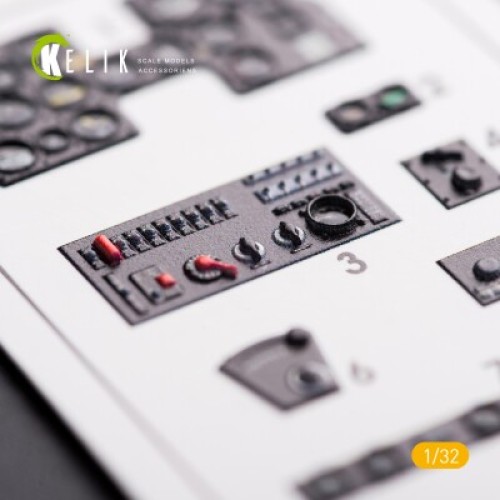 Декалі P40-N 3D декаль інтер'єр для комплекту Trumpeter 1:32 KELIK K32002