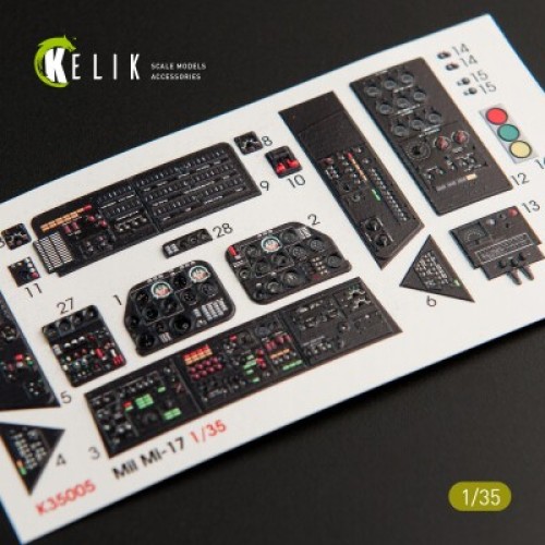 Декалі Mi-17 NATO (Black version) 3D декаль інтер'єр для комплекту Trumpeter 1:35 KELIK K35005
