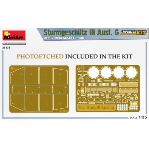 Бронетехника и артиллерия САУ Sturmgeschutz III Ausf.G (с интерьером), завод Alkett апрель 1943 г.