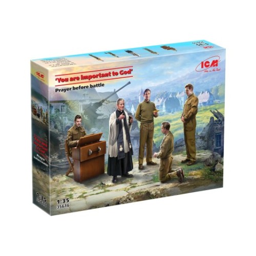 Фигуры и миниатюры Сборная модель 1:35 фигуры "Вы важны для Бога" Молитва перед сражением ICM 35616