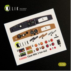 Opel Blitz 3ton 4x2 3D декаль интерьер для комплекта Tamiya 1:35 КЕЛИК K35006