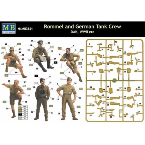 Фигуры и миниатюры «Роммель и немецкий танковый экипаж, ДАК, эпоха Второй мировой войны»