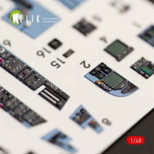 Декали F:A-18A "Hornet" 3D декаль интерьер для комплекта Kinetic 1:48 КЕЛИК K48028