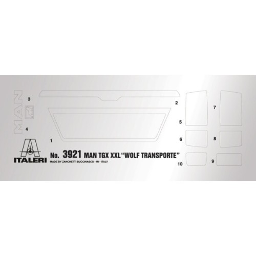 Авто-мото Збірна модель 1:24 вантажний автомобіль:тягач MAN TGX XXL "WOLF TRANSPORTE" Italeri 3921
