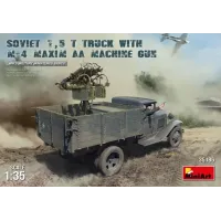 Военный 1,5 тонный грузовик с пулеметом "M-4 Maxim" AA 1:35