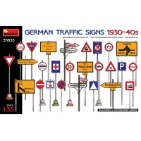 Збірна модель 1:35 Набір Німецькі дорожні знаки 1930-40-х років МініАрт 35633