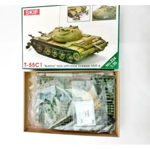 Бронетехника и артиллерия MK224 T-55C1 'Bublina' tank with mine sweeper KMT-6