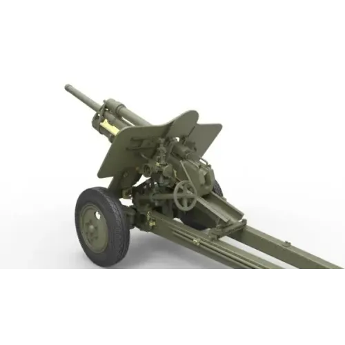 Бронетехніка та артилерія Збірна модель 1:35 Радянська 76-мм гармата УСВ-БР зразка 1941р. з артилерійським передком та розрахунком Miniart 35129