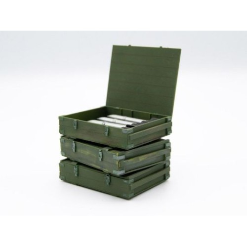 Ракети та боєкомплекти Збірна модель 1:35 Набір ящики для боєприпасів RS-132 ICM 35795