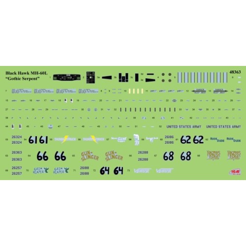 Гелікоптери Збірна модель 1:48 Вертоліт MH-60L Чорний Яструб Операція "Готичний змій" ICM 48363