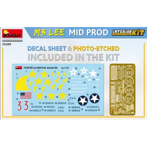 Бронетехника и артиллерия Танк M3 LEE среднего производства с интерьером