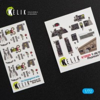 F-4 (B,N) Phanton II 3D декаль интерьер для комплекта Hasegawa 1:72 КЕЛИК K72029