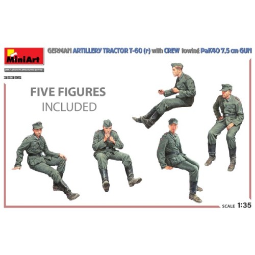 Бронетехника и артиллерия Немецкий артиллерийский тягач Т-60(р) с экипажем, буксирующим пушку PaK40