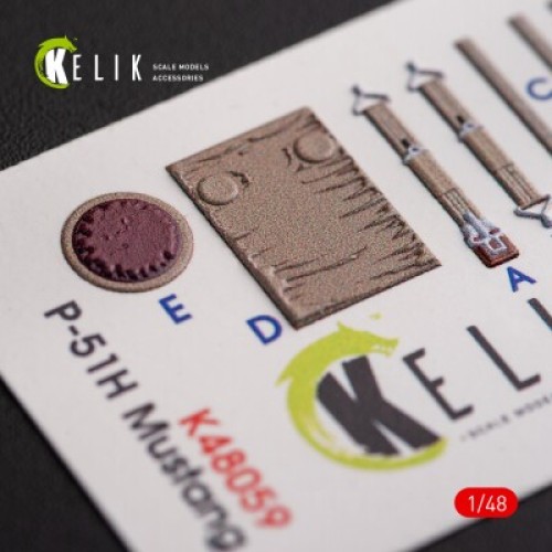 Декалі P-51H Mustang 3D декаль інтер'єр для комплекту Modelsvit 1:48 KELIK K48059