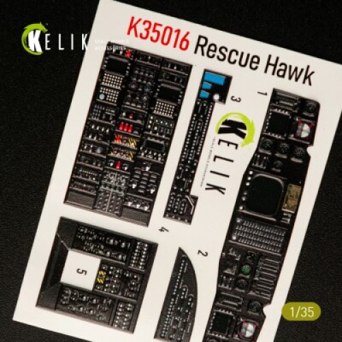 Декали HH-60H Rescue Hawk 3D декаль интерьер для комплекта Kitty Hawk 1:35 КЕЛИК K35016