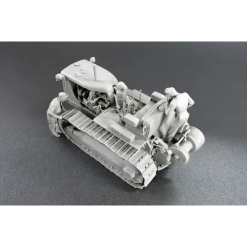 Бронетехника и артиллерия Американский тяжелый трактор с буксирной лебедкой и фигурами экипажа 1:35