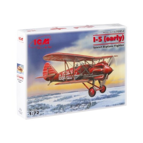 Збірна модель літака Збірна модель 1:72 Винищувач І-5 (ранній) ICM 72052 1:72