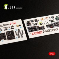 F-16E Desert Vipers Block 60 3D декаль інтер'єр для комплекту Kinetic 1:48 KELIK K48060