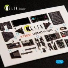 F-35B 3D декаль інтер'єр для комплекту Academy 1:72 KELIK K72037