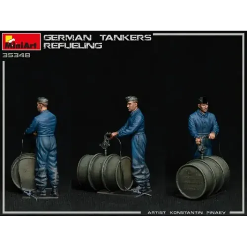 Фігури та мініатюри Збірна модель 1:35 Фігури Німецький танковий екіпаж, що заправляє паливо MiniArt 35348