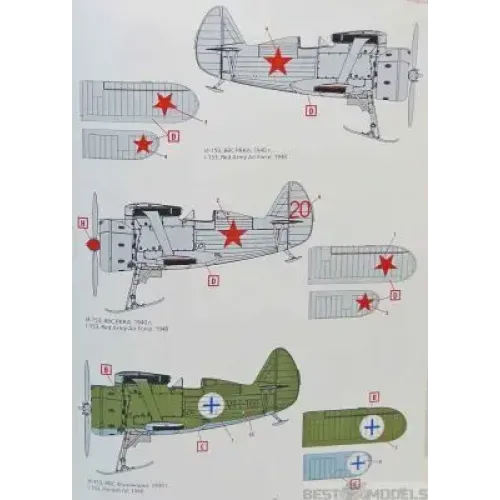 Сборная модель самолета Сборная модель 1:48 Советский истребитель-биплан I-153 (зимняя версия) ICM 48096 1:48