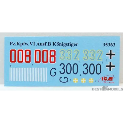 Бронетехника и артиллерия Немецкий тяжелый танк Pz.Kpfw.VI Ausf.B "Королевский Тигр" с башней Henschel, позднее производство (ICM 35363)