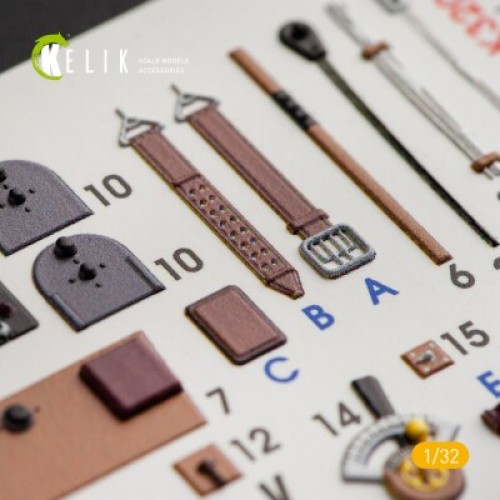 Декалі Ki-61-I 3D декаль інтер'єр для комплекту Hasegawa 1:32 KELIK K32008