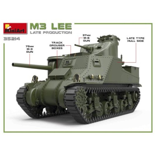 Бронетехника и артиллерия Американский средний танк M3 Lee (позднего выпуска) 1:35