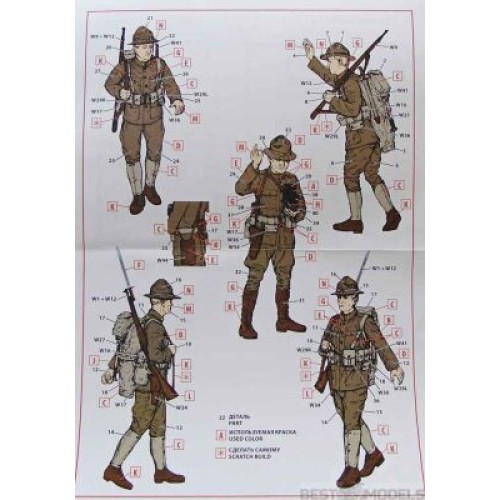 Фигуры и миниатюры Пехота США (1917 г.)