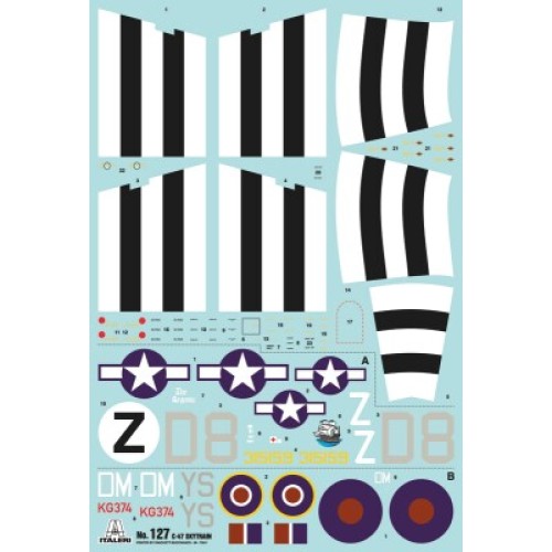 Збірна модель літака Збірна модель 1:72 Літак C-47 SKYTRAIN Італері 0127 1:72