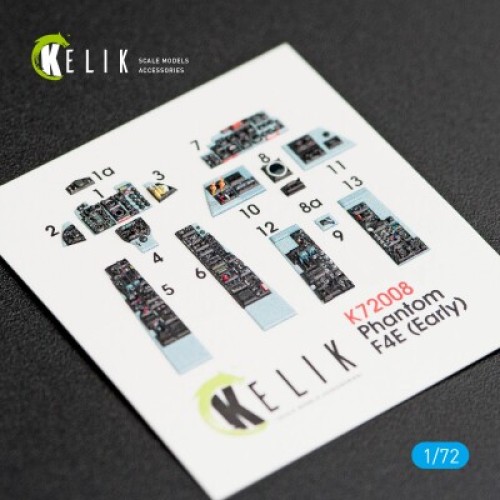 Декали F-4E Phantom II 3D декаль интерьер для комплекта FineMolds 1:72 КЕЛИК K72008