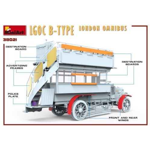 Авто-мото Збірна модель 1:35 Автобус Лондонський Омнібус LGOC тип Б Miniart 38021