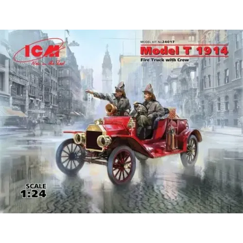 Авто-мото Сборная модель 1:24 Пожарный автомобиль с экипажем T 1914 ICM 24017