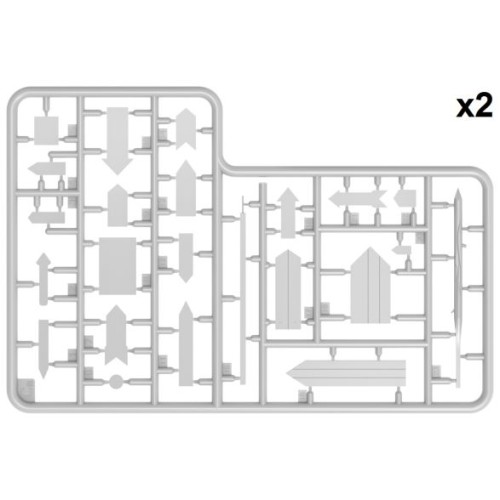 Набори деталіровки Збірна модель 1:35 Набір Німецькі дорожні Знаки Другої Світової Війни (Східний Фронт Набір 1)