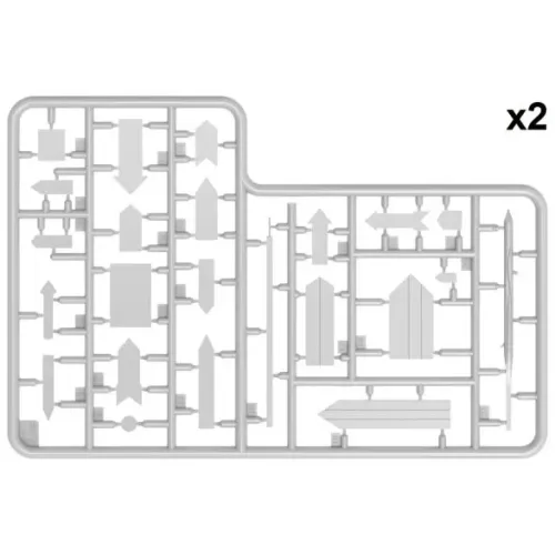 Наборы деталировки Сборная модель 1:35 Набор Немецкие дорожные Знаки Второй Мировой Войны (Восточный Фронт Набор 1)