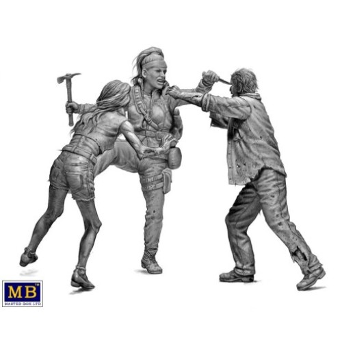 Фігури та мініатюри Збірна модель 1:35 Комплект Zombieland Series комплект №4 Zombie Hunter: Дорога до волі! Останній шанс! MasterBox 35244