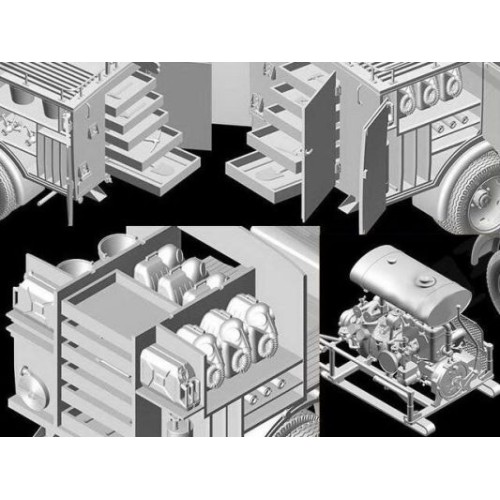 Авто-мото Збірна модель 1:35 Німецький легкий пожежний автомобіль L1500S LF 8 ICM 35527