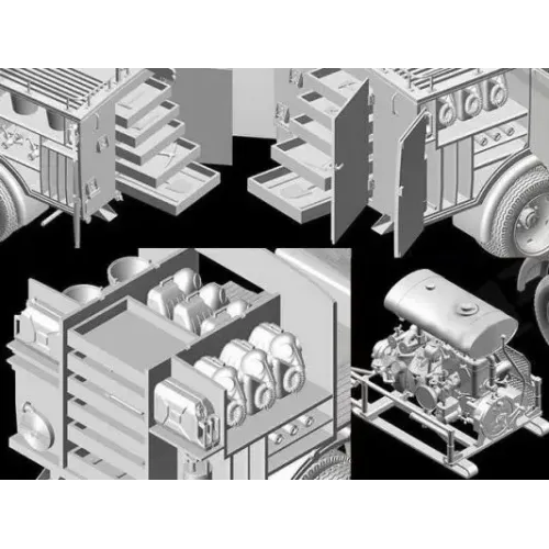 Авто-мото Сборная модель 1:35 Немецкий пожарный автомобиль L1500S LF 8 ICM 35527
