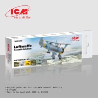 Набір акрилових фарб для штурмової авіації Люфтваффе ICM 3095