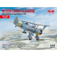 Збірна модель 1:32 Німецький штурмовик Hs 123A-1 (пізній випуск) ICM 32015