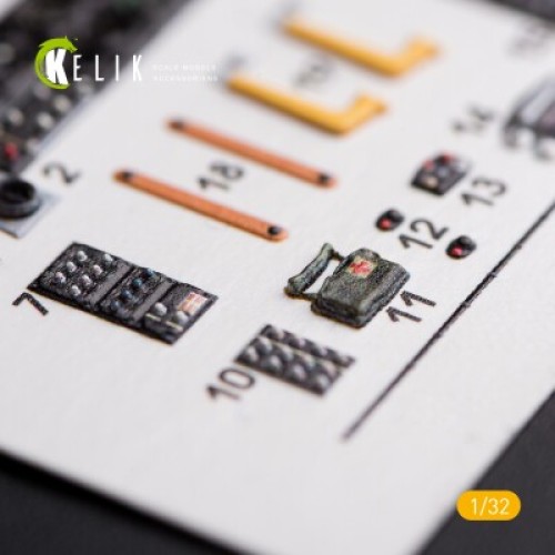 Декали AH-1G Cobra 3D декаль интерьер для комплекта ICM 1:32 КЕЛИК K32003