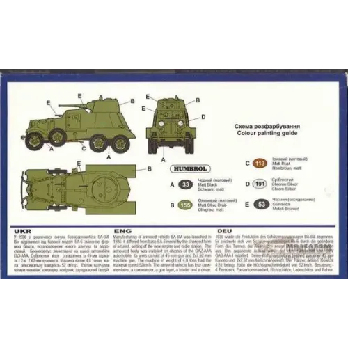 Бронетехніка та артилерія Бронеавтомобіль БА–6М
