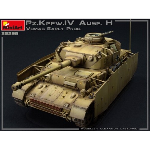 Бронетехніка та артилерія Збірна модель 1:35 Танк Pz.Kpfw.IV Ausf. H Вомаг ранній випуск травень 1943 р. з інтер'єром Miniart 35298