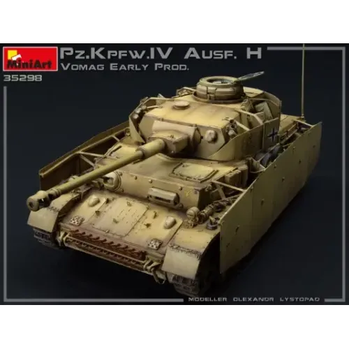 Бронетехніка та артилерія Збірна модель 1:35 Танк Pz.Kpfw.IV Ausf. H Вомаг ранній випуск травень 1943 р. з інтер'єром Miniart 35298