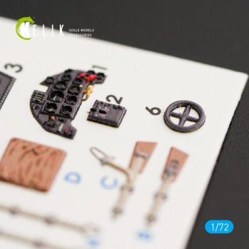 Декали BF109 G-10 3D декаль интерьер для комплекта FineMolds 1:72 КЕЛИК K72010