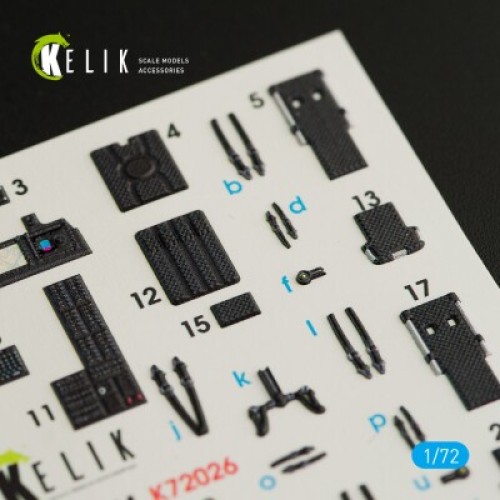 Декали UH-1Y Venom 3D декаль интерьер для комплекта Dream Model 1:72 КЕЛИК K72026