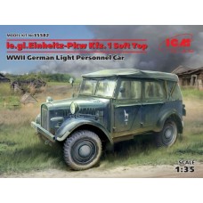 le.gl.Einheitz-Pkw Kfz.1 с тентом, Германский легкий внедорожный автомобиль ІІ МВ 1:35