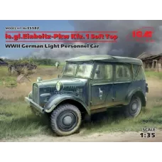 le.gl.Einheitz-Pkw Kfz.1 с тентом, Германский легкий внедорожный автомобиль ІІ МВ 1:35